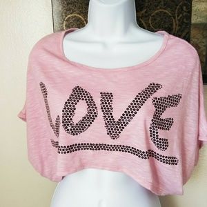 NEW  Sequin "Love" Crop Top
